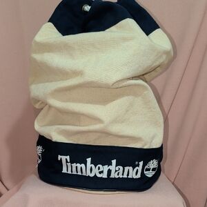 Timberland Tan and Black Canvas Tote